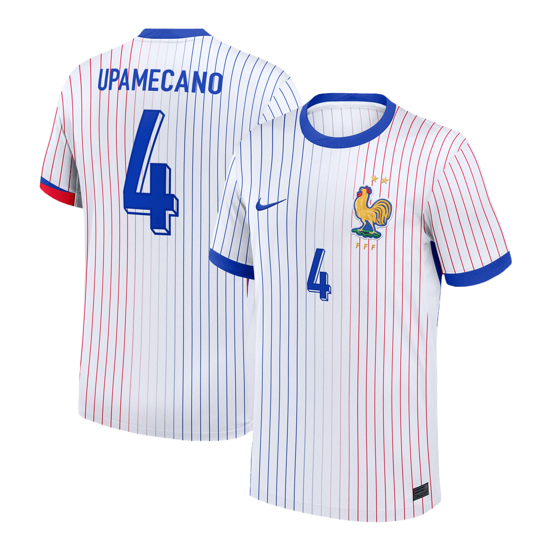 UPAMECANO #4 France Away Soccer Jersey - Soccerdeal