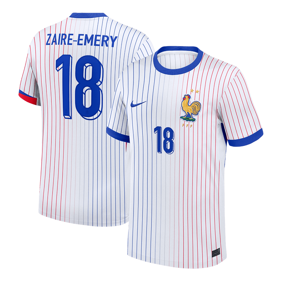 ZAIRE-EMERY #18 France Away Soccer Jersey - Soccerdeal