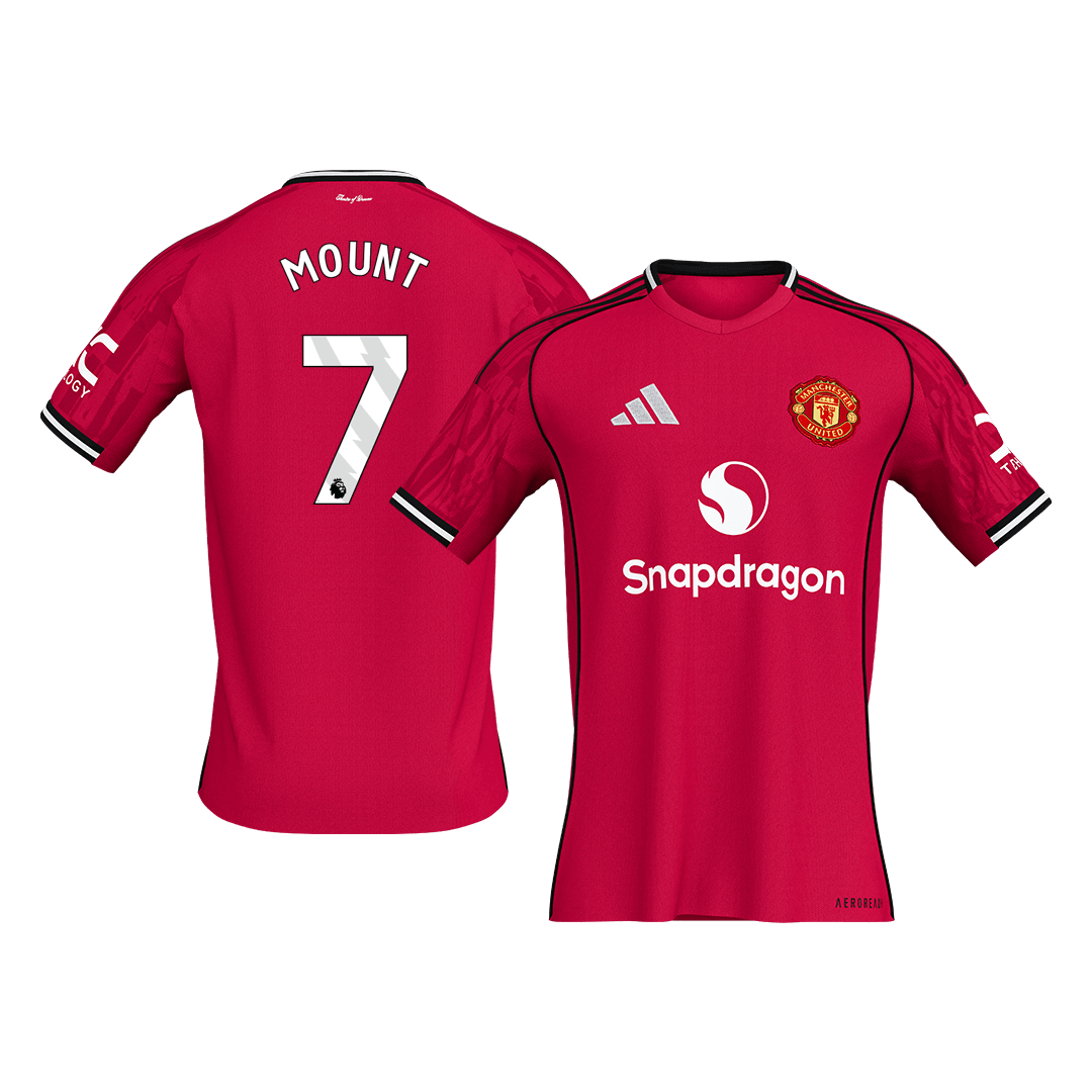 MOUNT #7 Manchester United Home Soccer Jersey 2025/26 - Soccerdeal