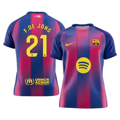 F.DE JONG #21 Barcelona Home Soccer Jersey 2025/26 - Soccerdeal
