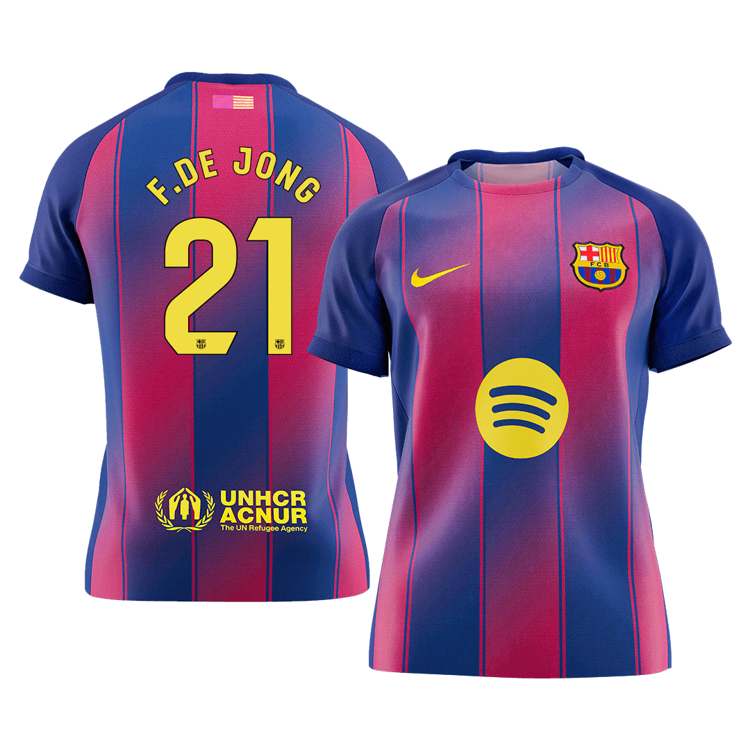 F.DE JONG #21 Barcelona Home Soccer Jersey 2025/26 - Soccerdeal