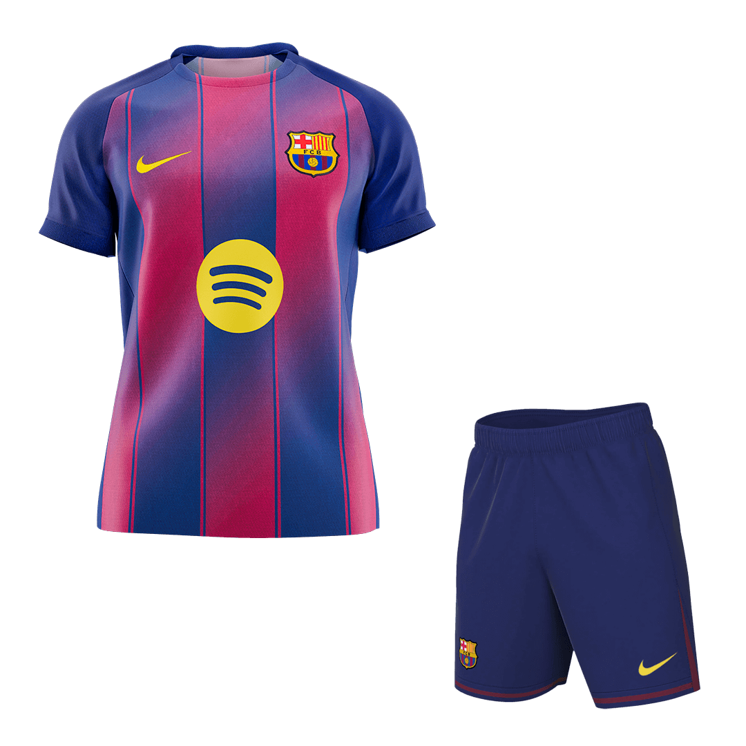 Barcelona Home Soccer Jersey Kit(Jersey+Shorts) 2025/26 - Soccerdeal
