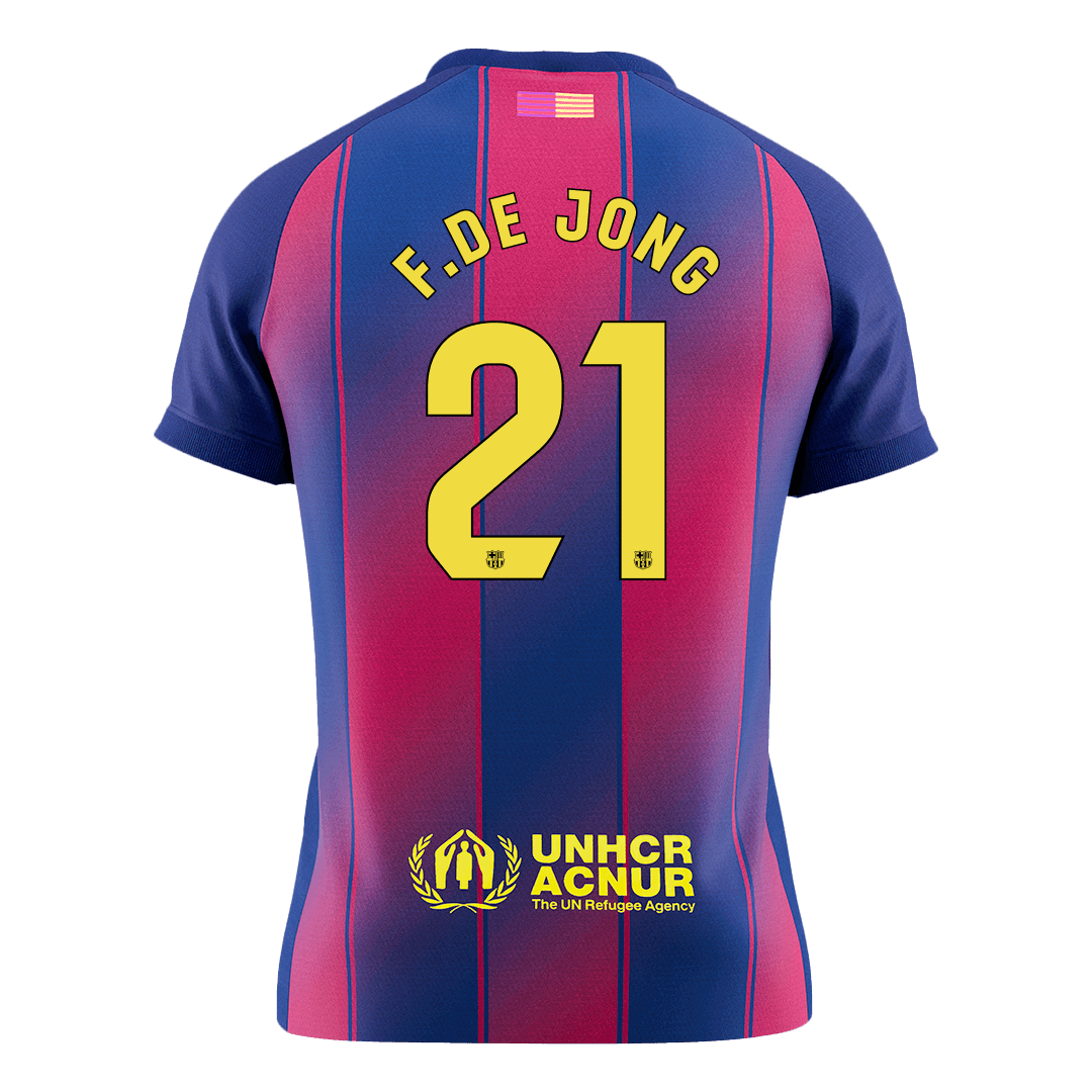 F.DE JONG #21 Barcelona Home Soccer Jersey 2025/26 - Soccerdeal