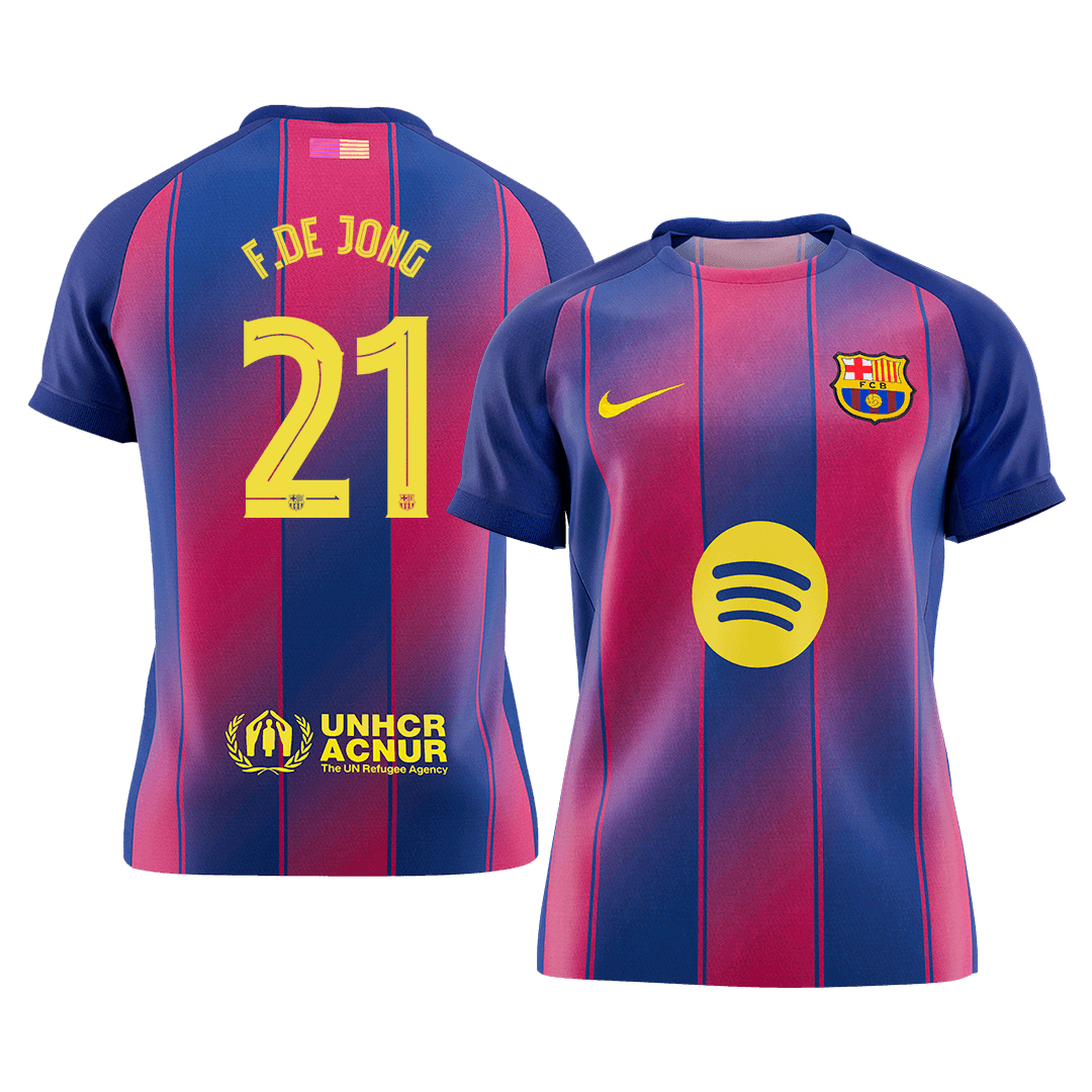 F.DE JONG #21 Barcelona Home Soccer Jersey 2025/26 - UCL - Soccerdeal