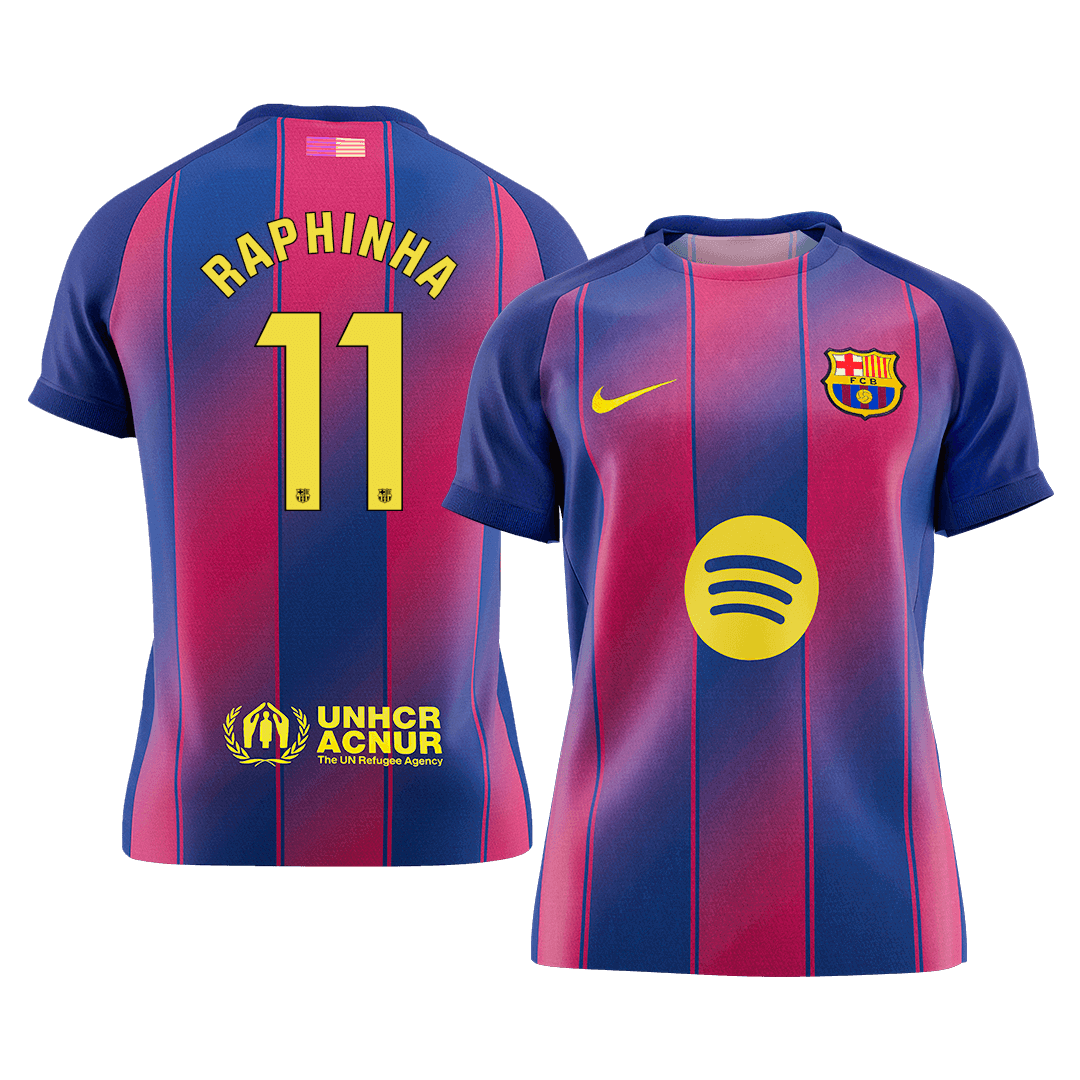 RAPHINHA #11 Barcelona Home Soccer Jersey 2025/26 - Soccerdeal