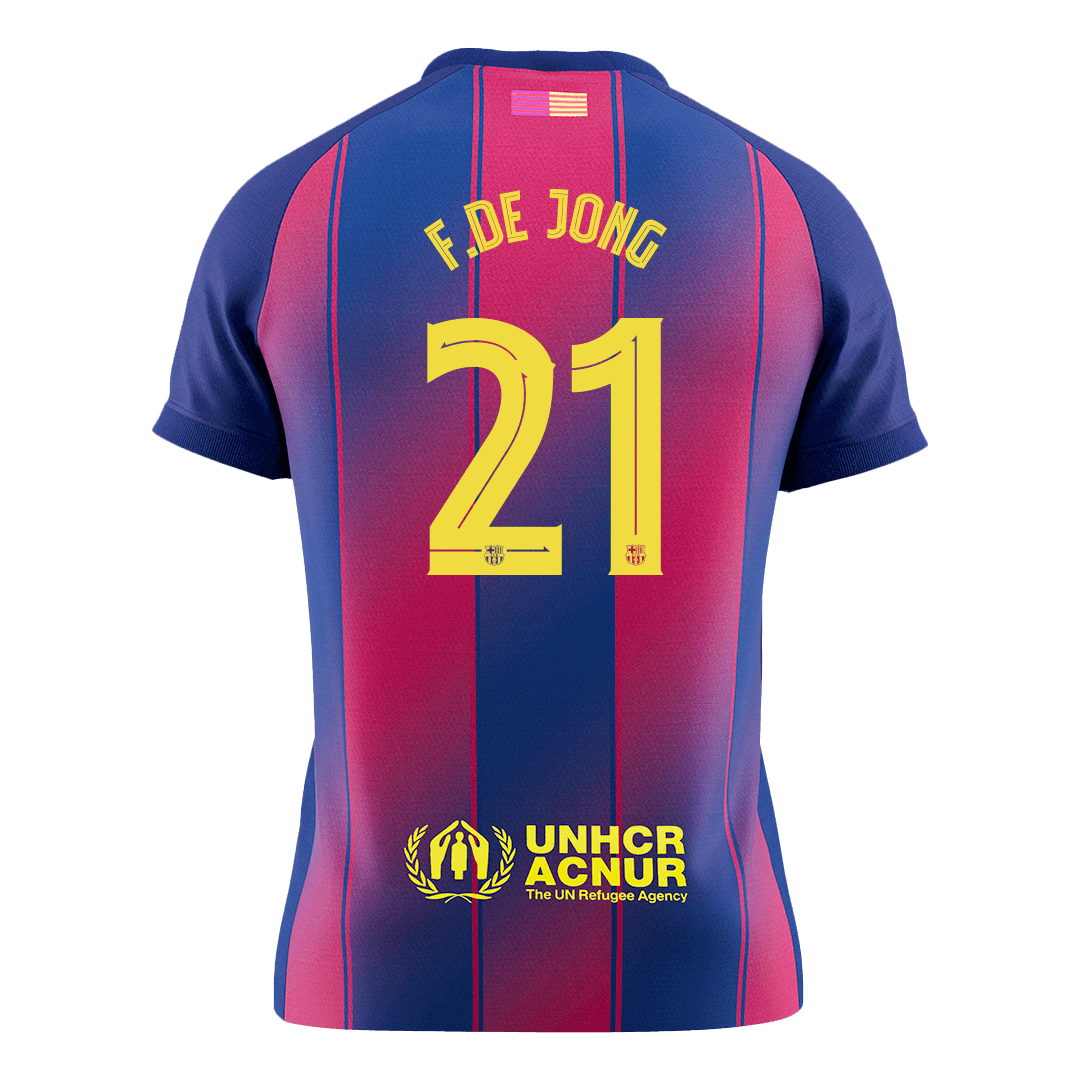 F.DE JONG #21 Barcelona Home Soccer Jersey 2025/26 - UCL - Soccerdeal