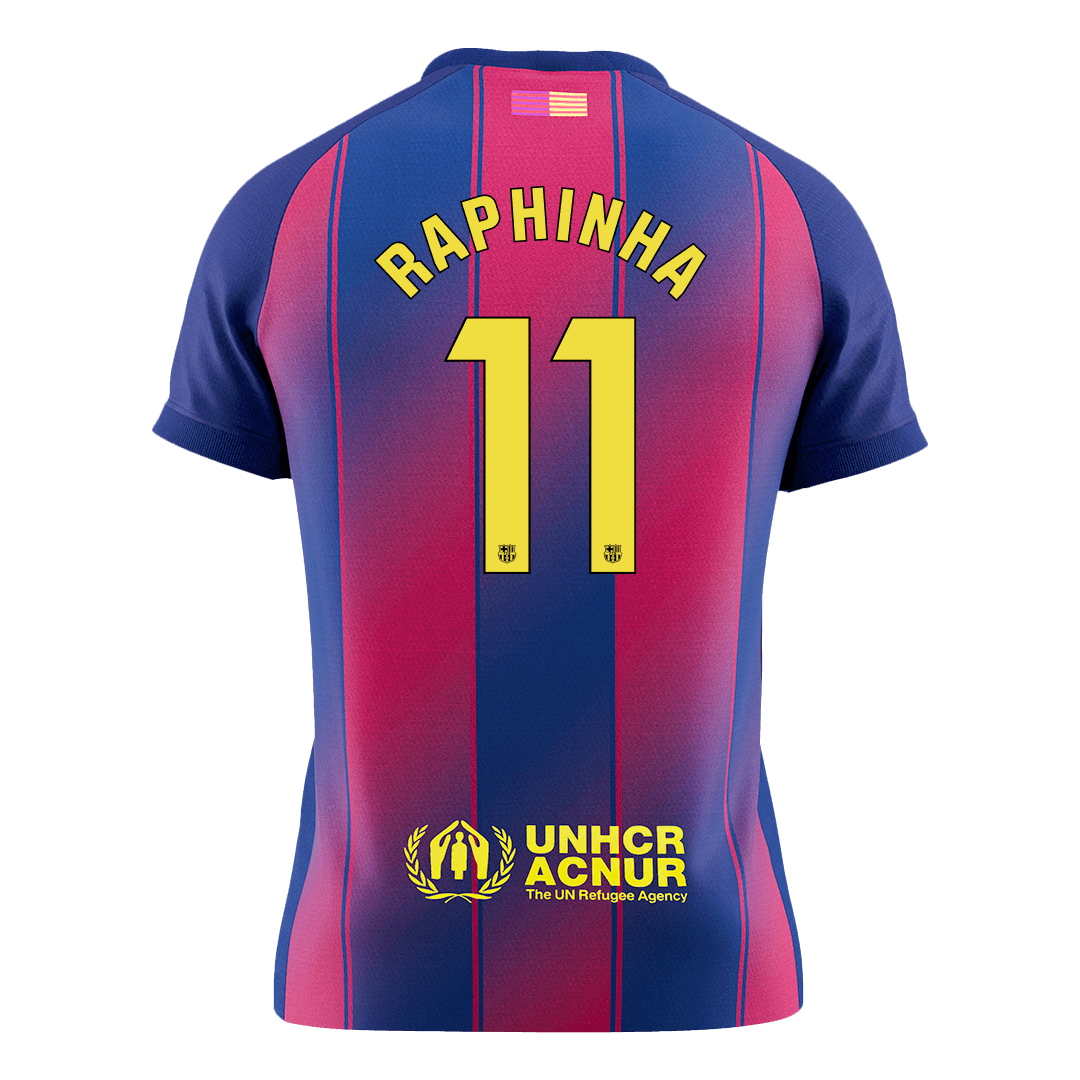 RAPHINHA #11 Barcelona Home Soccer Jersey 2025/26 - Soccerdeal