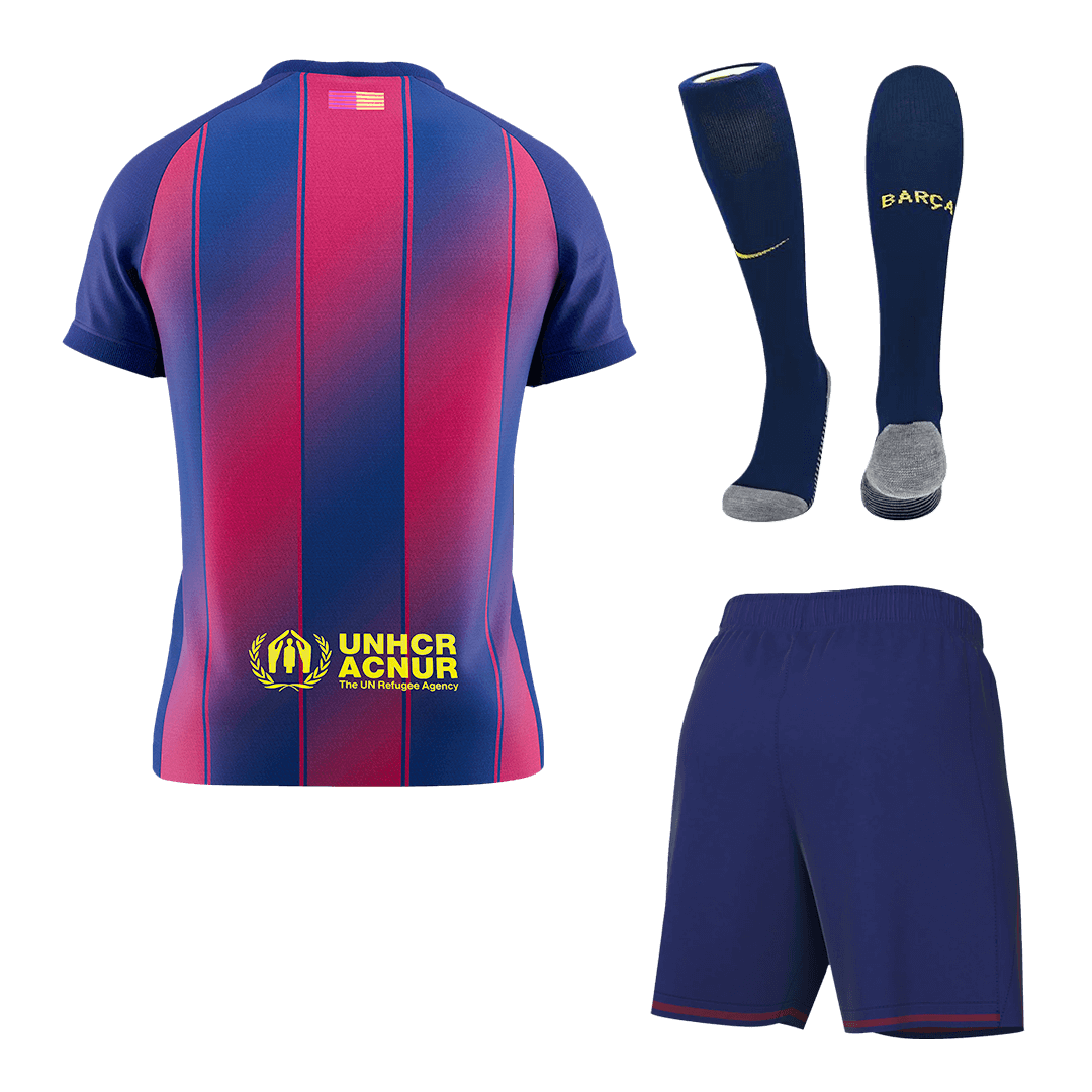 Barcelona Home Soccer Jersey Kit(Jersey+Shorts+Socks) 2025/26 - Soccerdeal