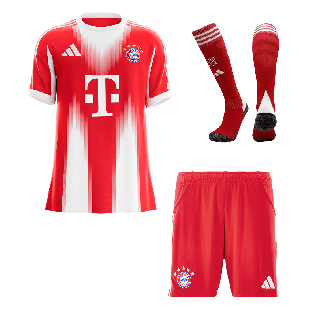 Bayern Munich Home Soccer Jersey Kit(Jersey+Shorts+Socks) 2025/26 - Soccerdeal