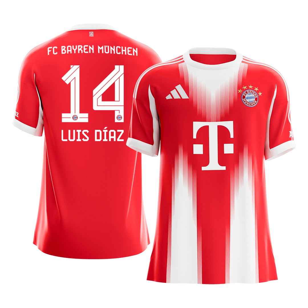 LUIS DÍAZ #14 Bayern Munich Home Soccer Jersey 2025/26 - Soccerdeal