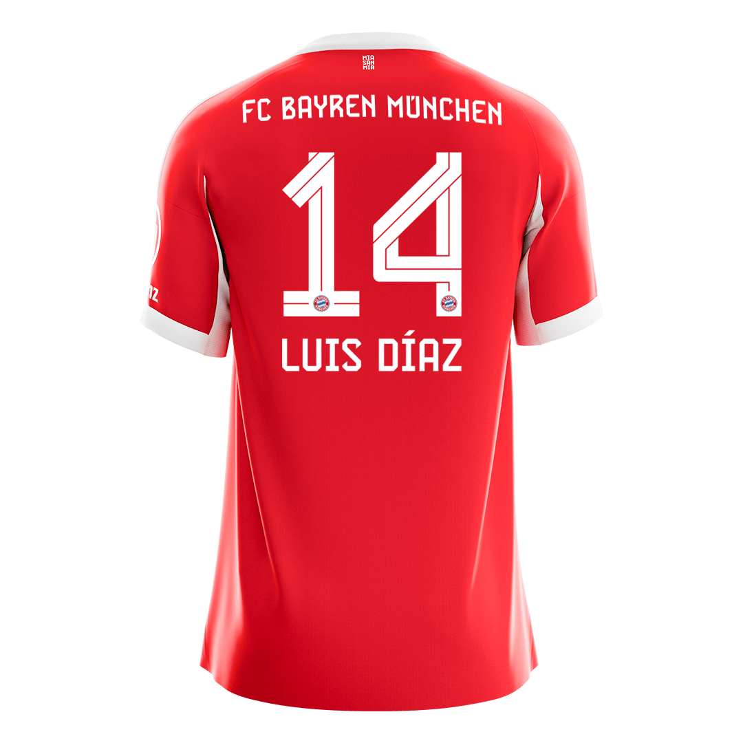 LUIS DÍAZ #14 Bayern Munich Home Soccer Jersey 2025/26 - Soccerdeal
