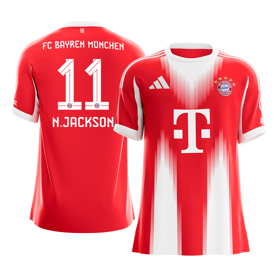 N.JACKSON #11 Bayern Munich Home Soccer Jersey 2025/26 - Soccerdeal