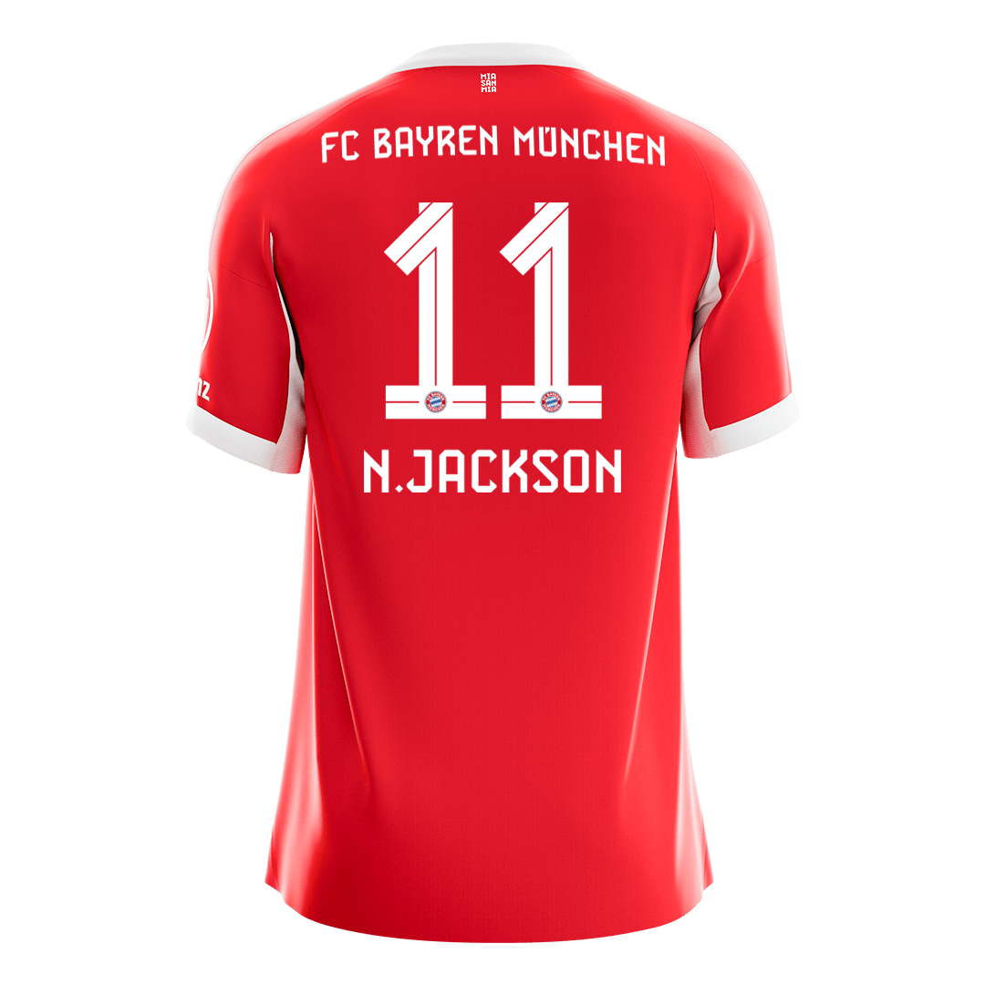 N.JACKSON #11 Bayern Munich Home Soccer Jersey 2025/26 - Soccerdeal