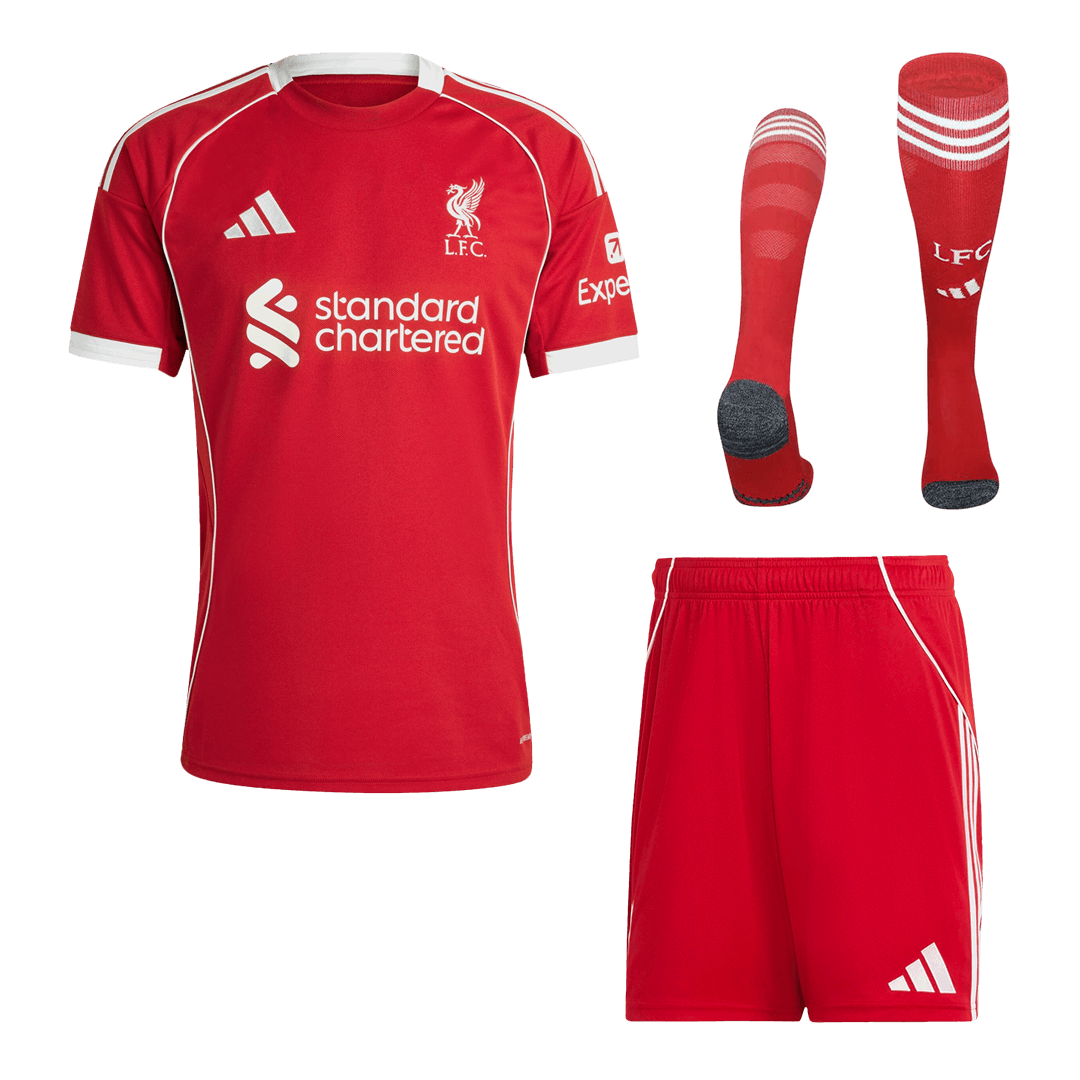 Liverpool Home Soccer Jersey Kit(Jersey+Shorts+Socks) 2025/26 - Soccerdeal