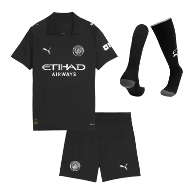 Kid's Manchester City Away Soccer Jersey Kit(Jersey+Shorts+Socks) 2025/26 - Soccerdeal
