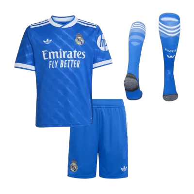 Kid's Real Madrid Third Away Soccer Jersey Kit(Jersey+Shorts+Socks) 2025/26 - Soccerdeal