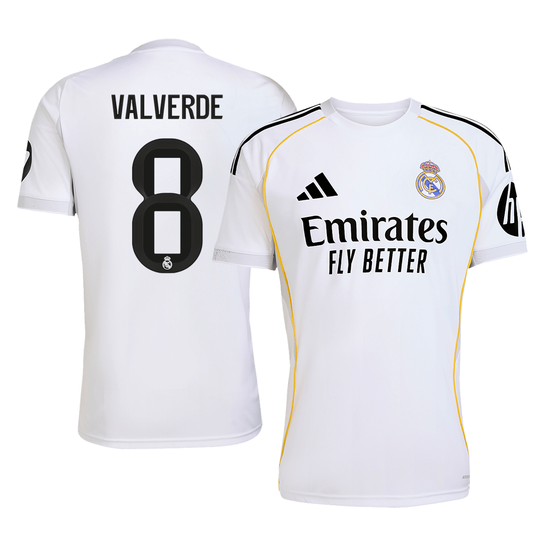 VALVERDE #8 Real Madrid Home Soccer Jersey 2025/26 - Soccerdeal
