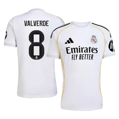 VALVERDE #8 Real Madrid Home Soccer Jersey 2025/26 - Soccerdeal
