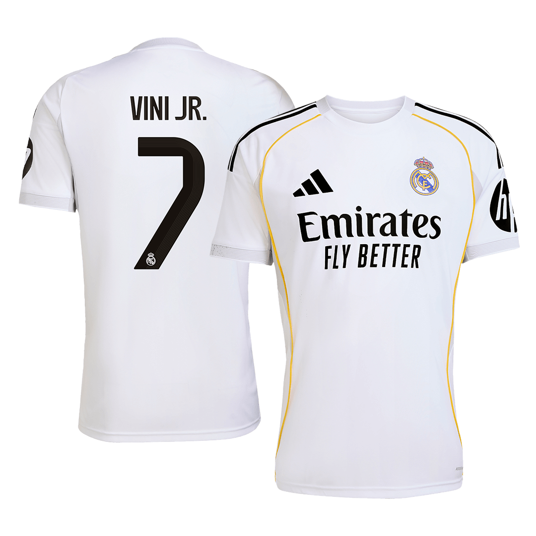VINI JR. #7 Real Madrid Home Soccer Jersey 2025/26 - Soccerdeal