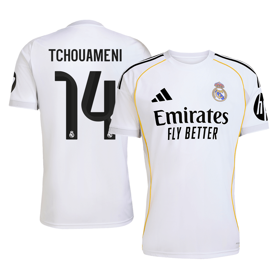 TCHOUAMENI #14 Real Madrid Home Soccer Jersey 2025/26 - Soccerdeal