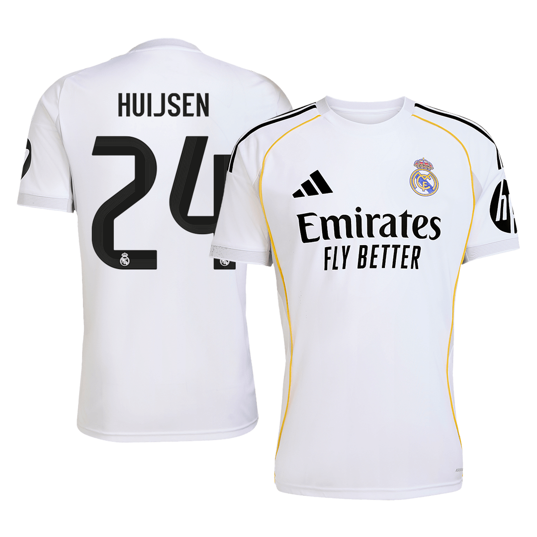 HUIJSEN #24 Real Madrid Home Soccer Jersey 2025/26 - Soccerdeal