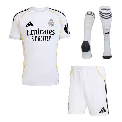 Real Madrid Home Soccer Jersey Kit(Jersey+Shorts+Socks) 2025/26 - Soccerdeal