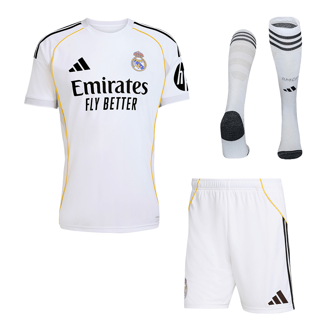 Real Madrid Home Soccer Jersey Kit(Jersey+Shorts+Socks) 2025/26 - Soccerdeal