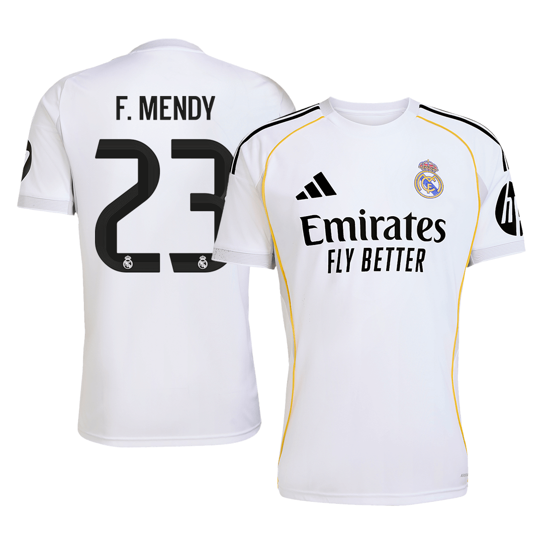 F.MENDY #23 Real Madrid Home Soccer Jersey 2025/26 - Soccerdeal
