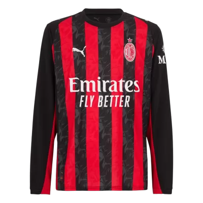 AC Milan Home Long Sleeve Soccer Jersey 2025/26 - Soccerdeal