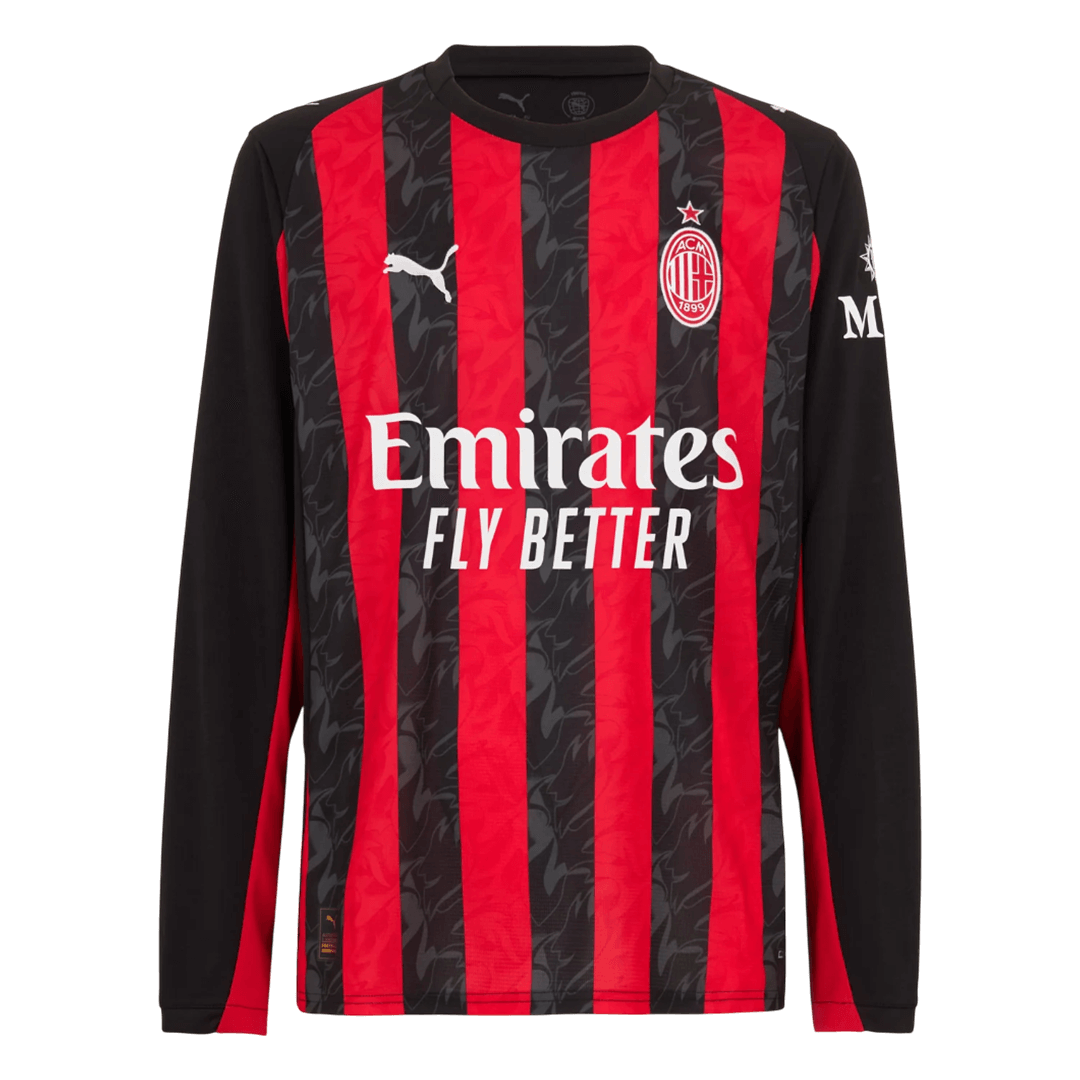 AC Milan Home Long Sleeve Soccer Jersey 2025/26 - Soccerdeal