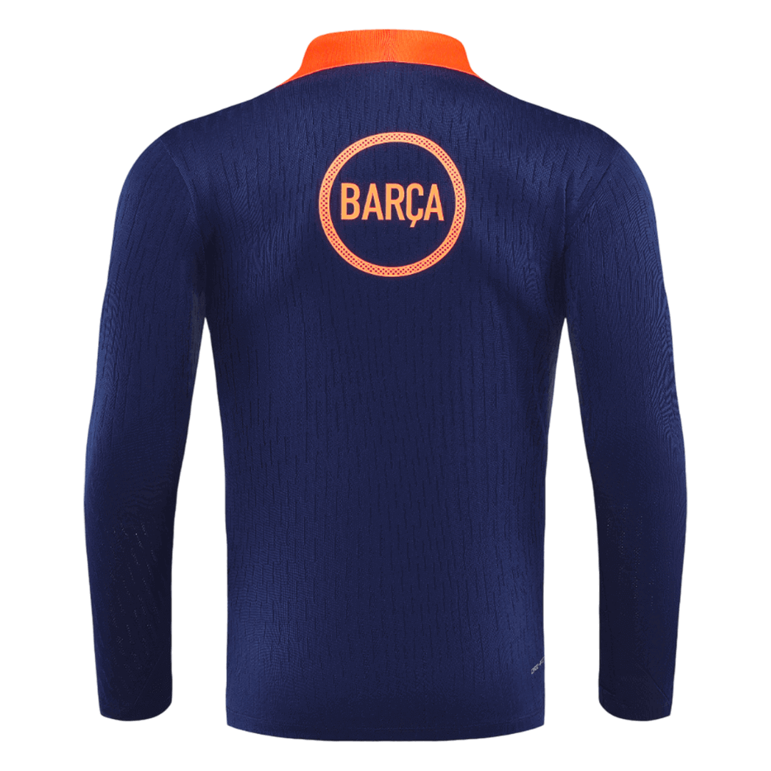 Kid's Barcelona Zipper Sweatshirt Kit(Top+Pants) 2025/26 - Soccerdeal