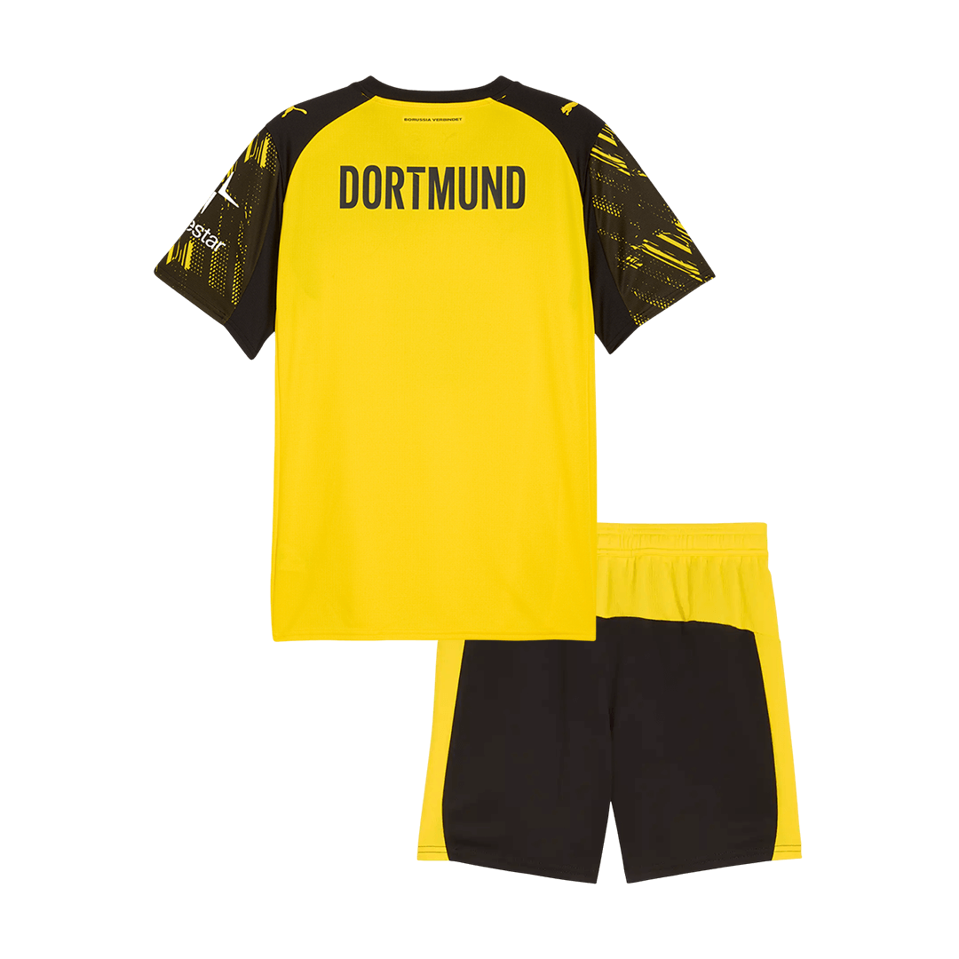 Kid's Borussia Dortmund Home Soccer Jersey Kit(Jersey+Shorts) 2025/26 - Soccerdeal