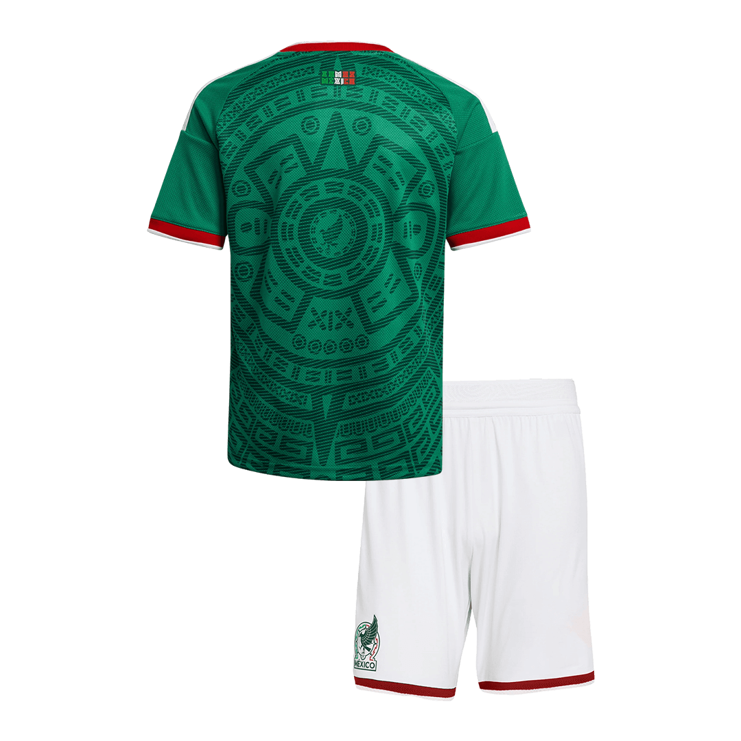Kid's Mexico Home Soccer Jersey Kit(Jersey+Shorts) 2025/26 - Soccerdeal