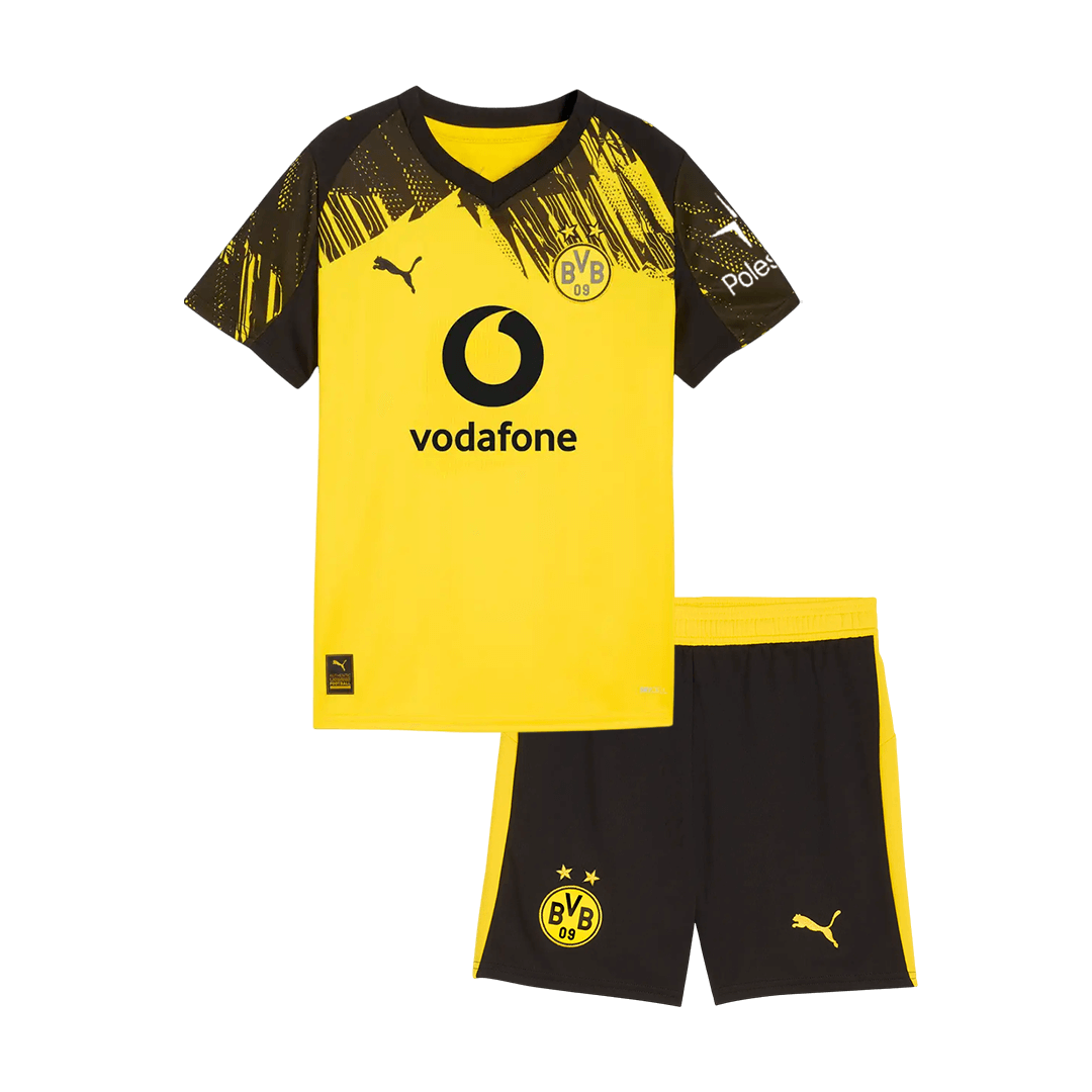 Kid's Borussia Dortmund Home Soccer Jersey Kit(Jersey+Shorts) 2025/26 - Soccerdeal
