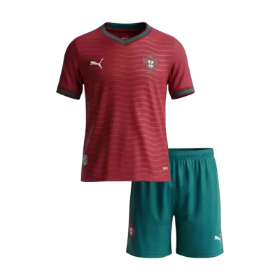 Kid's Portugal Home Soccer Jersey Kit(Jersey+Shorts) 2026 - Soccerdeal