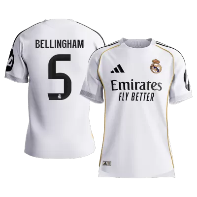 Authentic BELLINGHAM #5 Real Madrid Home Soccer Jersey 2025/26 - Soccerdeal