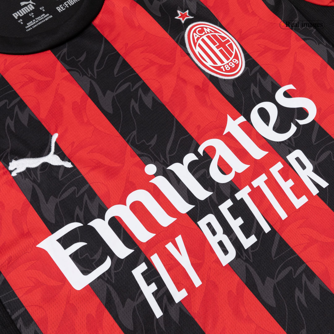 AC Milan Home Long Sleeve Soccer Jersey 2025/26 - Soccerdeal