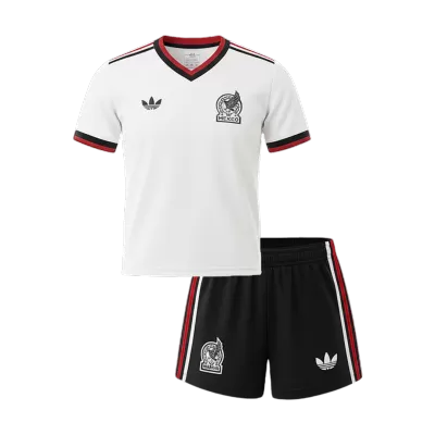 Kid's Mexico Away Soccer Jersey Kit(Jersey+Shorts) 2026 - Soccerdeal