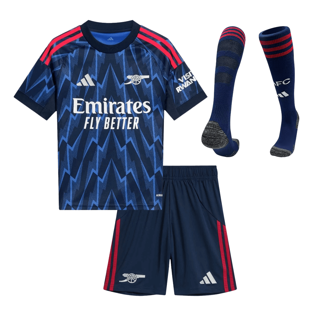 Kid's Arsenal Away Soccer Jersey Kit(Jersey+Shorts+Socks) 2025/26 - Soccerdeal