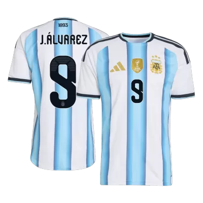 J.ÁLVAREZ #9 Argentina Home Soccer Jersey 2026 Player Version - Soccerdeal