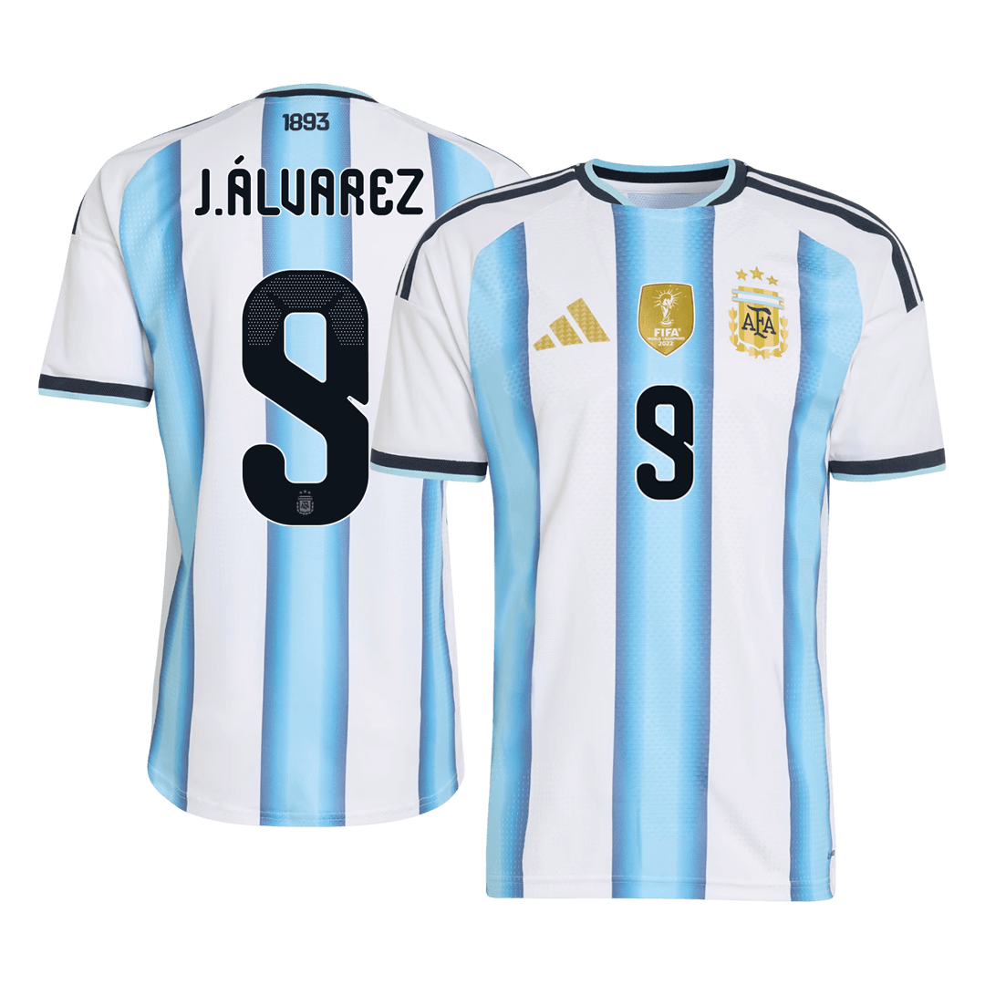 J.ÁLVAREZ #9 Argentina Home Soccer Jersey 2026 Player Version - Soccerdeal
