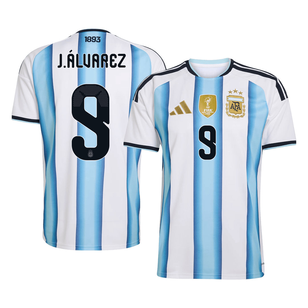 J.ÁLVAREZ #9 Argentina Home Soccer Jersey 2026 - Soccerdeal
