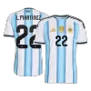 L.MARTÍNEZ #22 Argentina Home Soccer Jersey 2026 Player Version - Soccerdeal