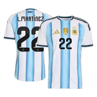 L.MARTÍNEZ #22 Argentina Home Soccer Jersey 2026 Player Version - Soccerdeal