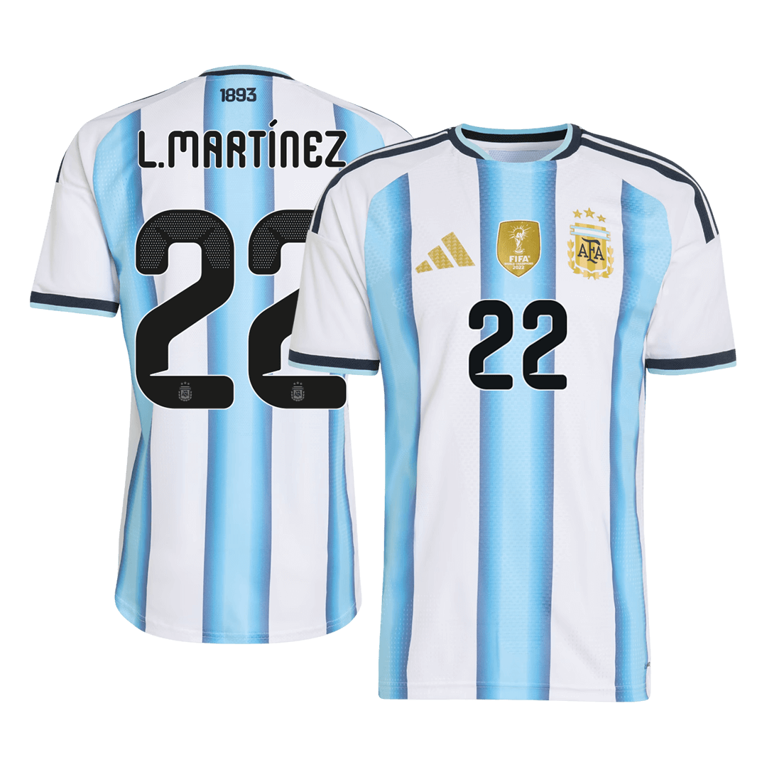 L.MARTÍNEZ #22 Argentina Home Soccer Jersey 2026 Player Version - Soccerdeal
