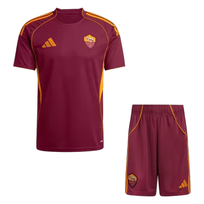 Roma Home Soccer Jersey Kit(Jersey+Shorts) 2025/26 - Soccerdeal