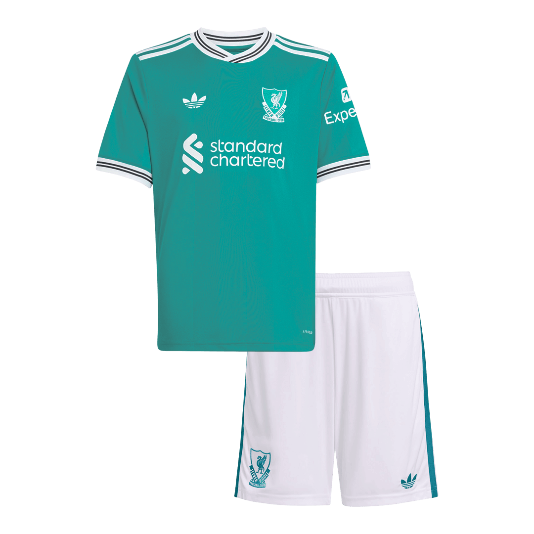 Kid's Liverpool Third Away Soccer Jersey Kit(Jersey+Shorts) 2025/26 - Soccerdeal