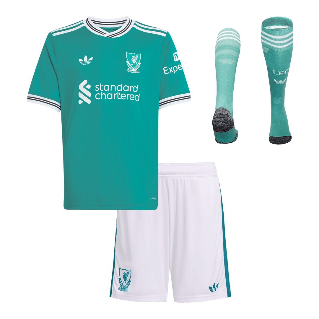 Kid's Liverpool Third Away Soccer Jersey Kit(Jersey+Shorts+Socks) 2025/26 - Soccerdeal