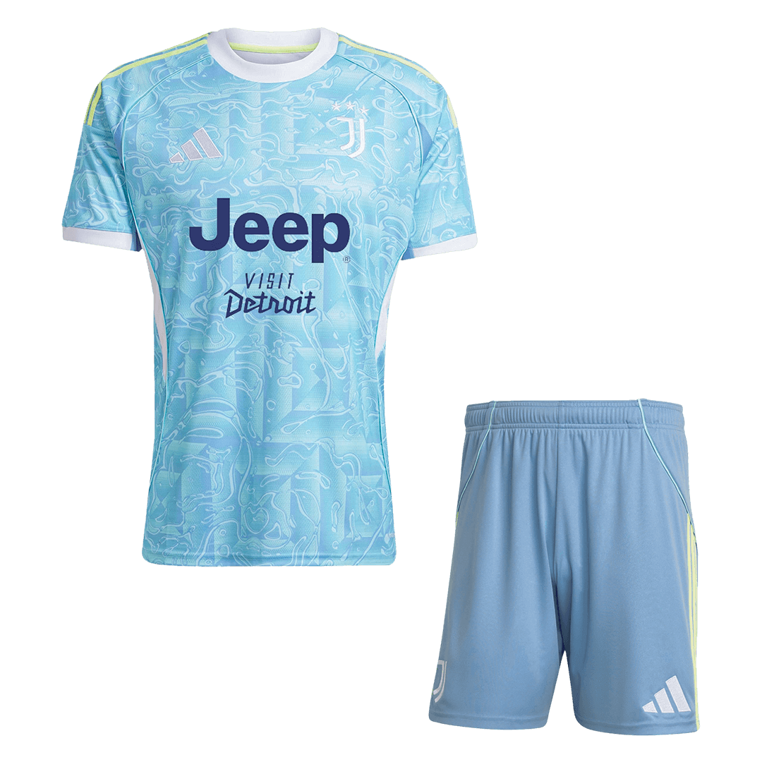 Juventus Away Soccer Jersey Kit(Jersey+Shorts) 2025/26 - Soccerdeal