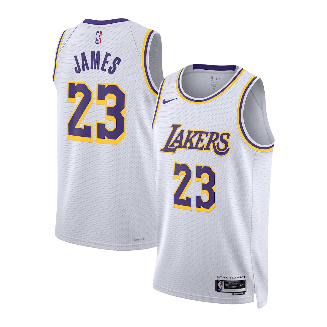 Los Angeles Lakers James #23 Swingman NBA Jersey - Association Edition - Soccerdeal